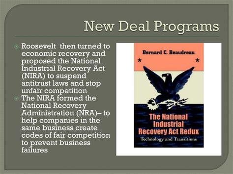 what programs of today are similar to the new deal